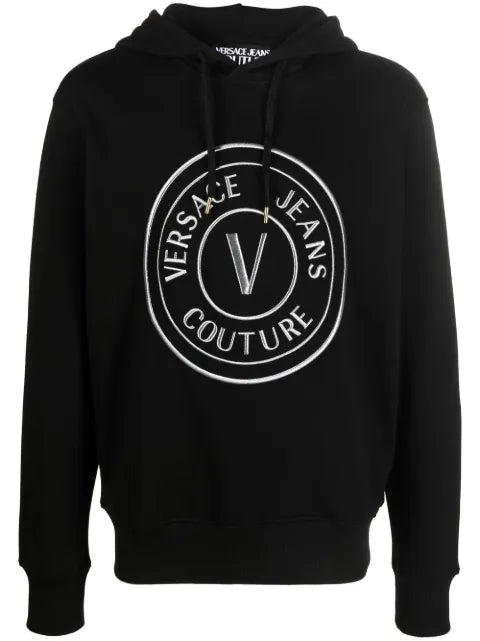 Versace Jeans Couture logo drawstring hoodie