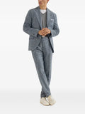 Brunello Cucinelli comfort wool and cashmere Prince of Wales flannel deconstructed blazer with metal buttons