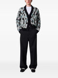 MSGM argyle-patterned brushed-finish cardigan