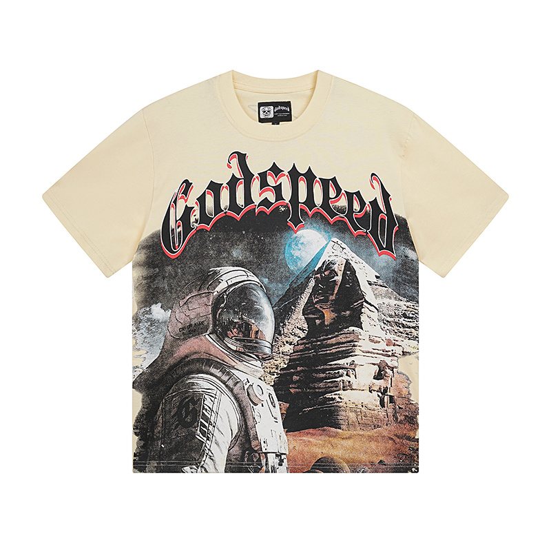 Godspeed Astronaut Pyramid Graphic T-Shirt