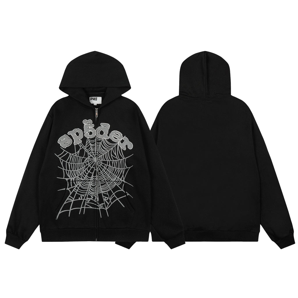 Sp5der Spider-Web Zip Hoodie & Jogger Matching Set