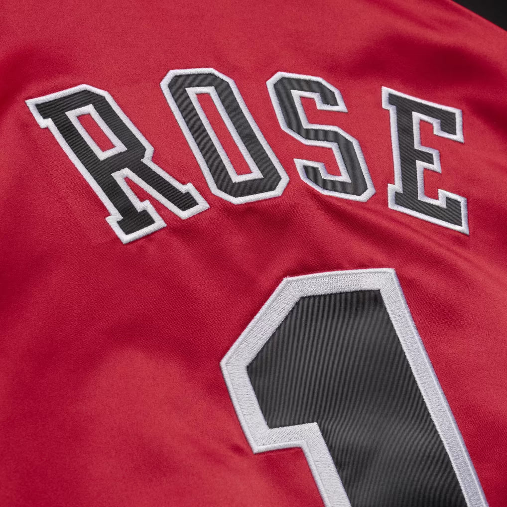 M&N NBA Chicago Bulls Derrick Rose Lightweight Satin Jacket